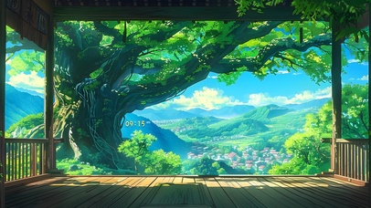 唯美盛夏森林大树