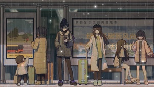 下雨车站