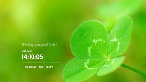 4k四叶草（含时间，音乐频谱）
