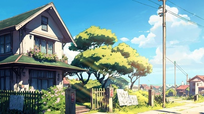 4K唯美治愈清新夏日乡村木屋