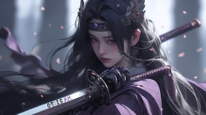 4K古风冷酷刺客女神