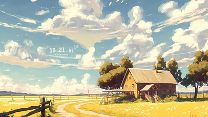 4K秋天唯美小屋