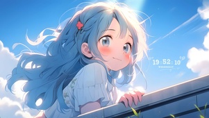 蓝色天空女孩