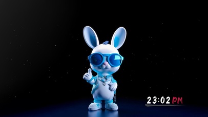 励志兔子简约4K动态壁纸