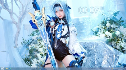 原神优菈cos4冰天雪地