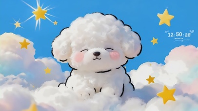 可爱云端狗狗
