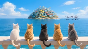 治愈 猫咪背影