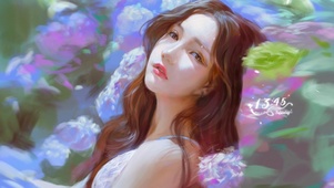 4k鲜花女孩