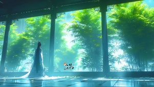 竹林国风美女