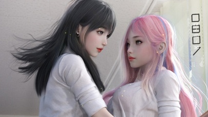 清纯姐妹花少女