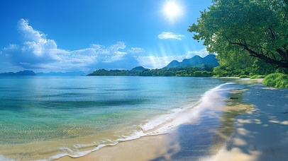 治愈清新海边风景