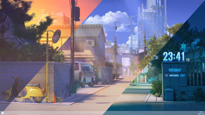 小巷（随真实时间变化）