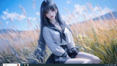  芦苇丛黑丝少女主题