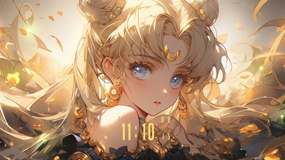 金色的美少女月亮