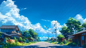 阳光治愈田园小路
