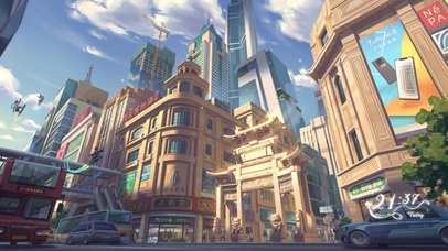 4K唯美动漫街道