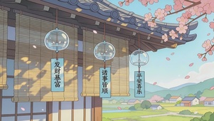 清新护眼送福风铃