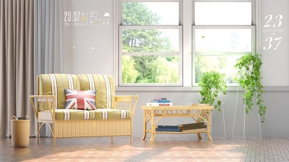 4k 治愈清新田园风客厅