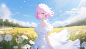 唯美草原少女