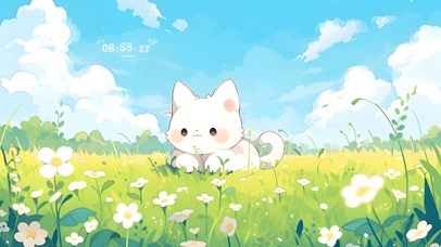 草地治愈小猫咪