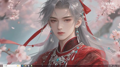 花海中的少年