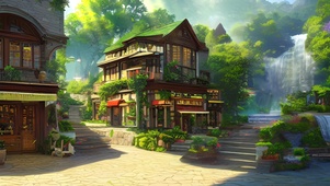 街角瀑布小店