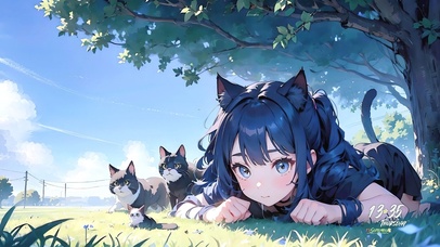 猫队长和猫小弟蓄势待发