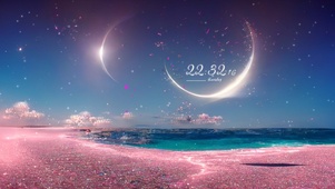 月下沙滩