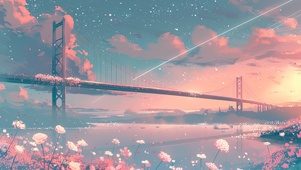 星空下的唯美湖景