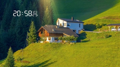 山坡小屋  壁纸