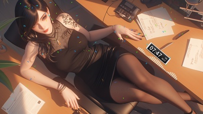 休息片刻的气质美女