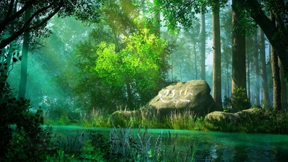 治愈护眼阳光森林小溪