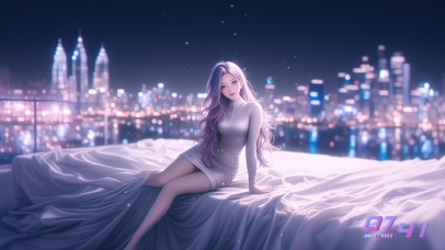 她的美丽像一幅静谧的画作