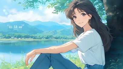 湖畔少女