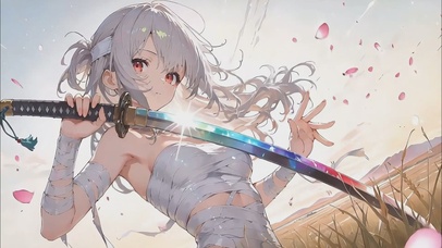 拔剑绷带少女