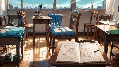 4K唯美治愈教室房间