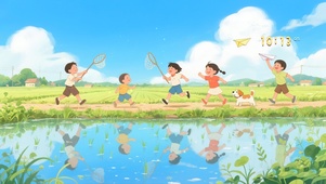 童年乡村田野