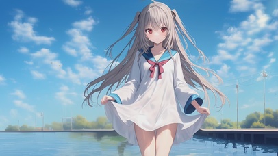 二次元卡通甜美女孩