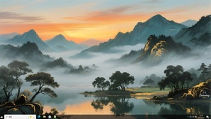 夕阳暮霭