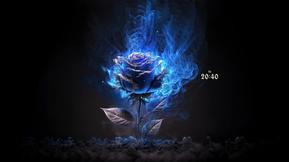 流火淬蓝 治愈玫瑰4k