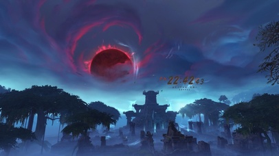 治愈静谧森林血月