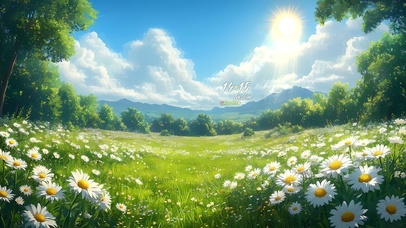 清新阳光雏菊4K