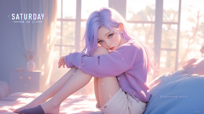 宛如绽放的花朵，明媚而灿烂