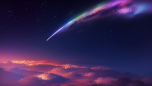 唯美流星云朵