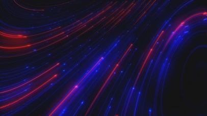 蓝色红色抽象粒子流动