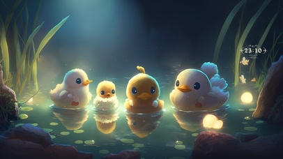 可爱的鸭子家族