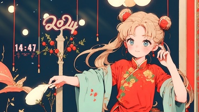 新年古风美少女