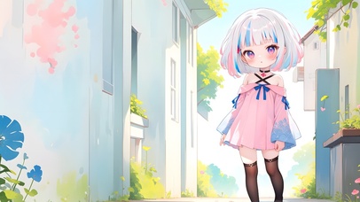 4K高清二次元卡通Q版美少女