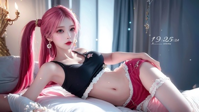 纯欲系粉发女孩