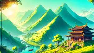 绿色护眼大山